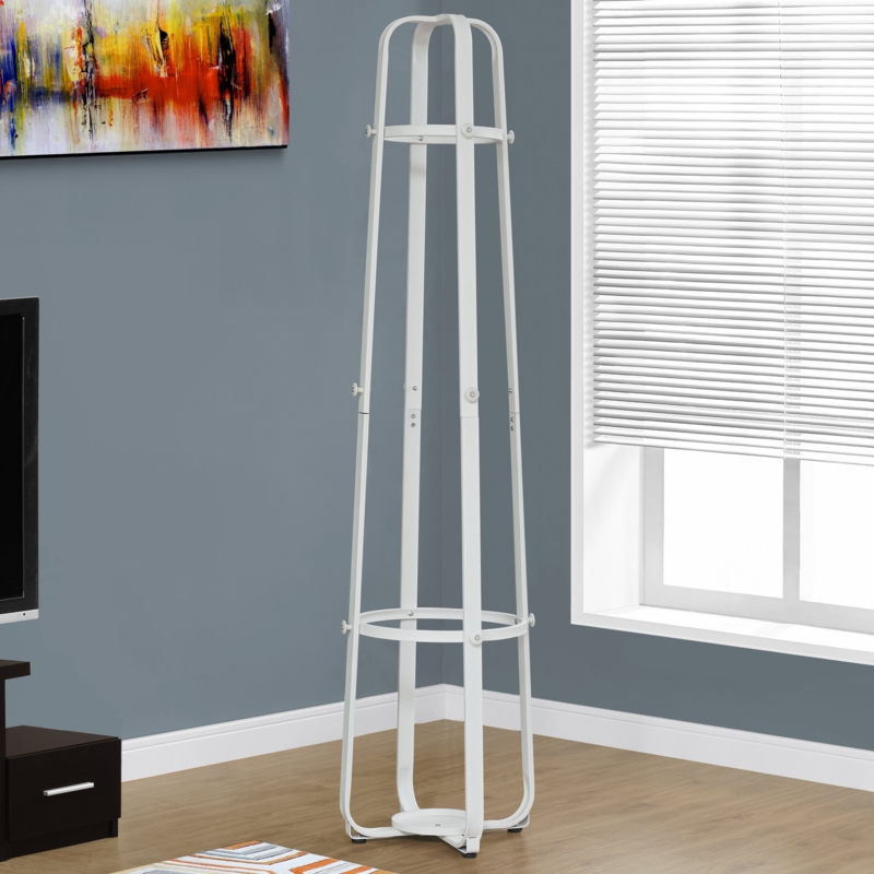 Contemporary Multi-Peg Coat Rack with Umbrella Storage