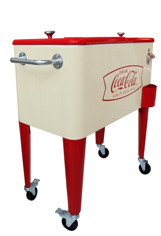 Vintage Coca-Cola Rolling Cooler