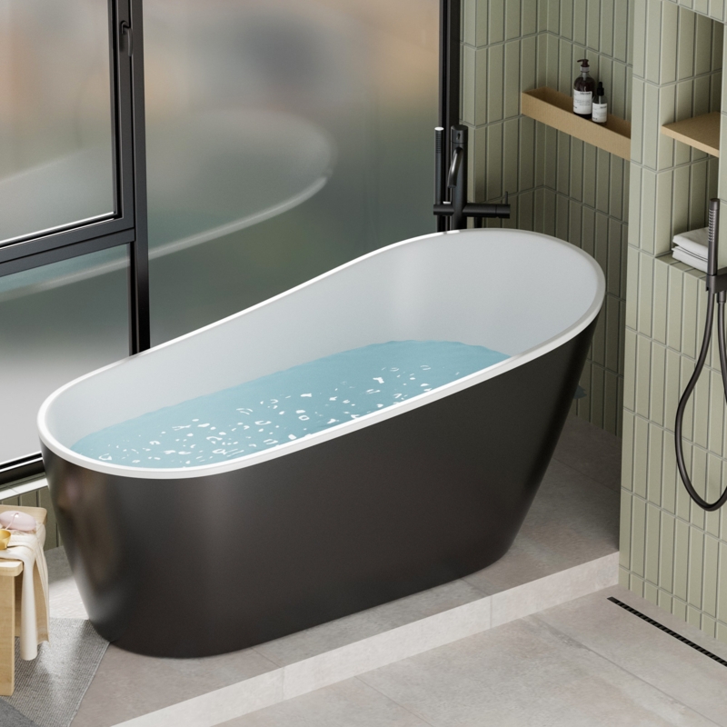 Ergonomic Freestanding Soaking Bathtub