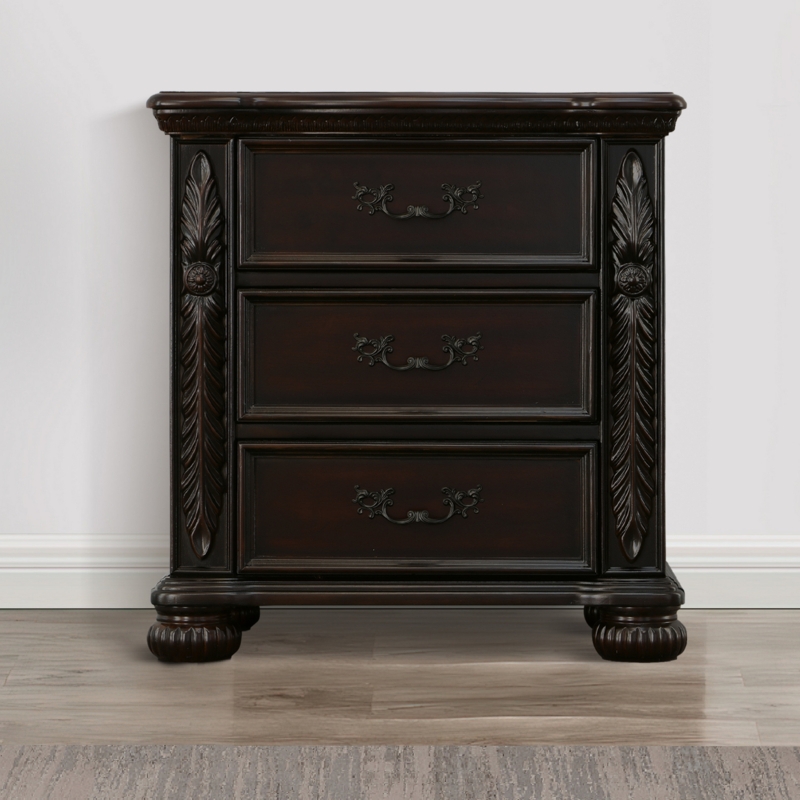 Classic Three-Drawer Nightstand