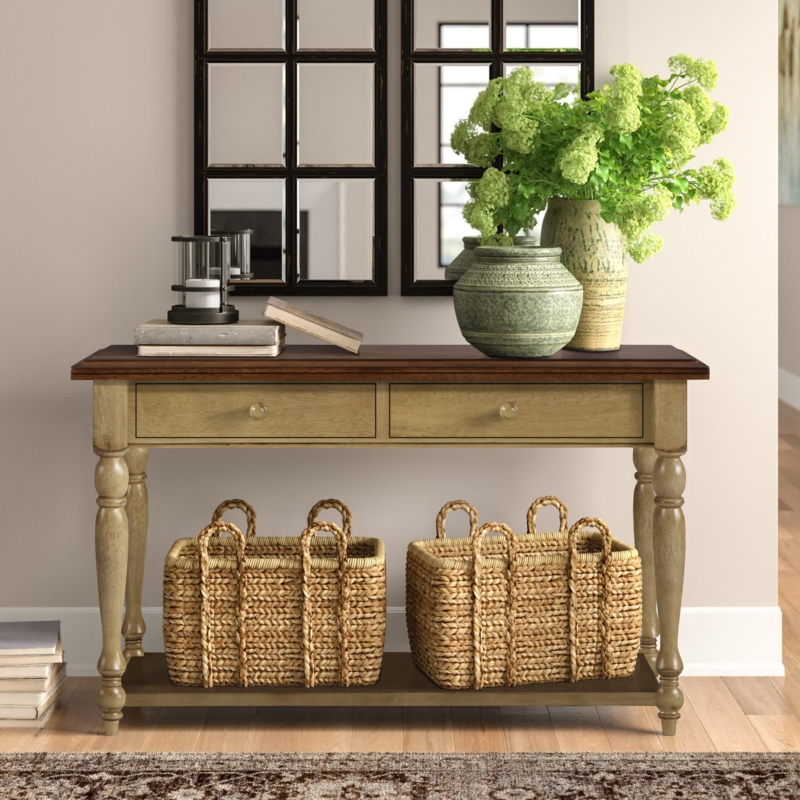 Traditional Solid Wood Console Table