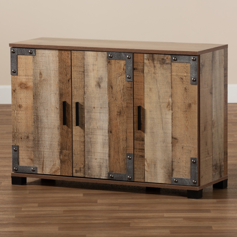 Rustic Industrial Shoe Cabinet