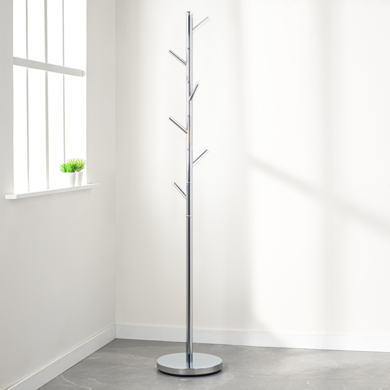 Metal Coat Rack with Rotating Hooks