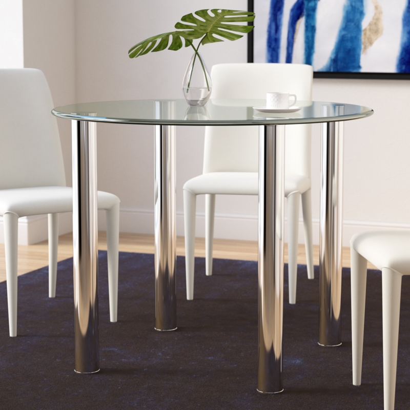Contemporary Glass Circular Dining Table