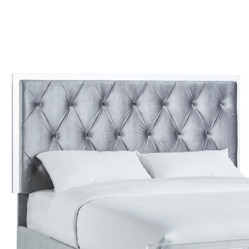 Modern Velvet Panel Headboard