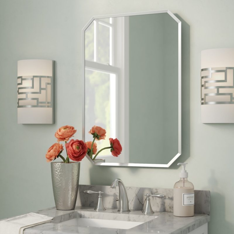 Frameless Octagon Mirror Medicine Cabinet