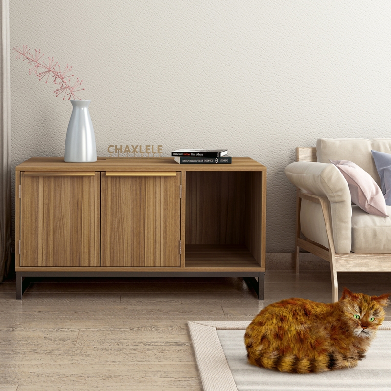 Multi-functional Cat Litter Box Enclosure and TV Stand