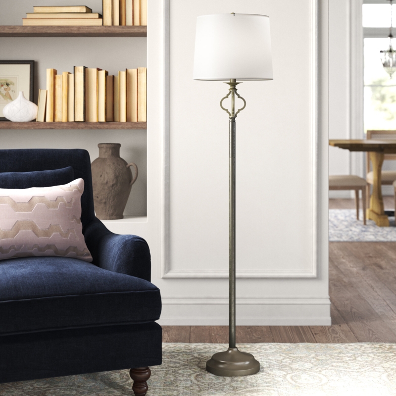 Silver Quatrefoil Table Lamp