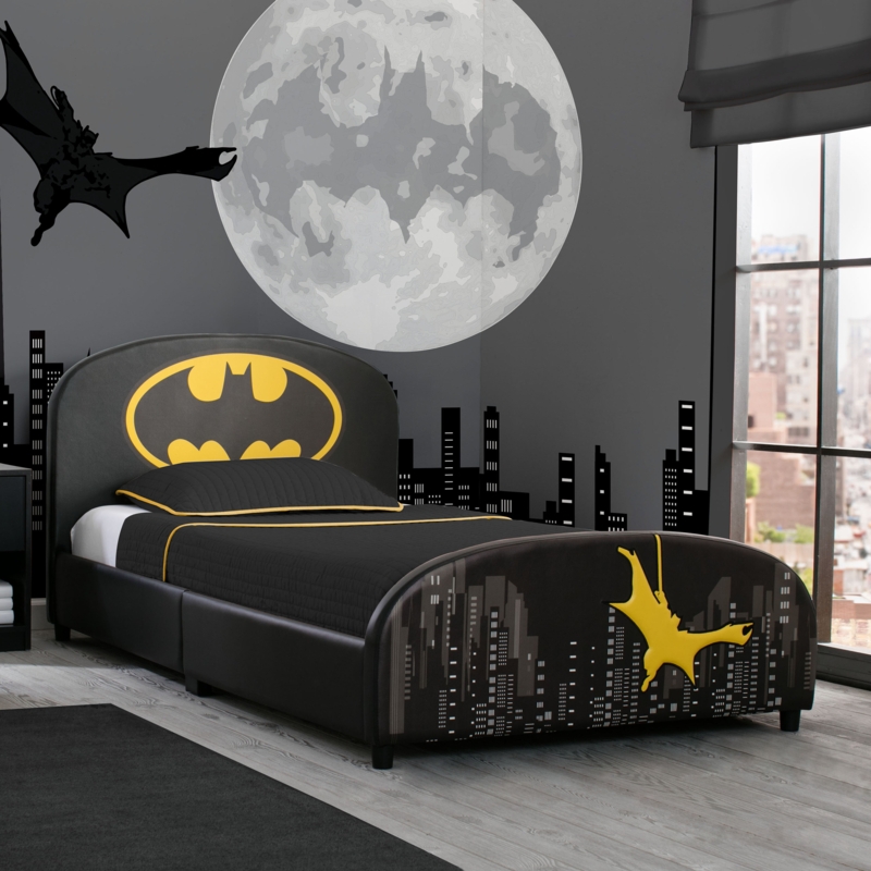 Batman Twin Platform Bed with Headboard and Footboard