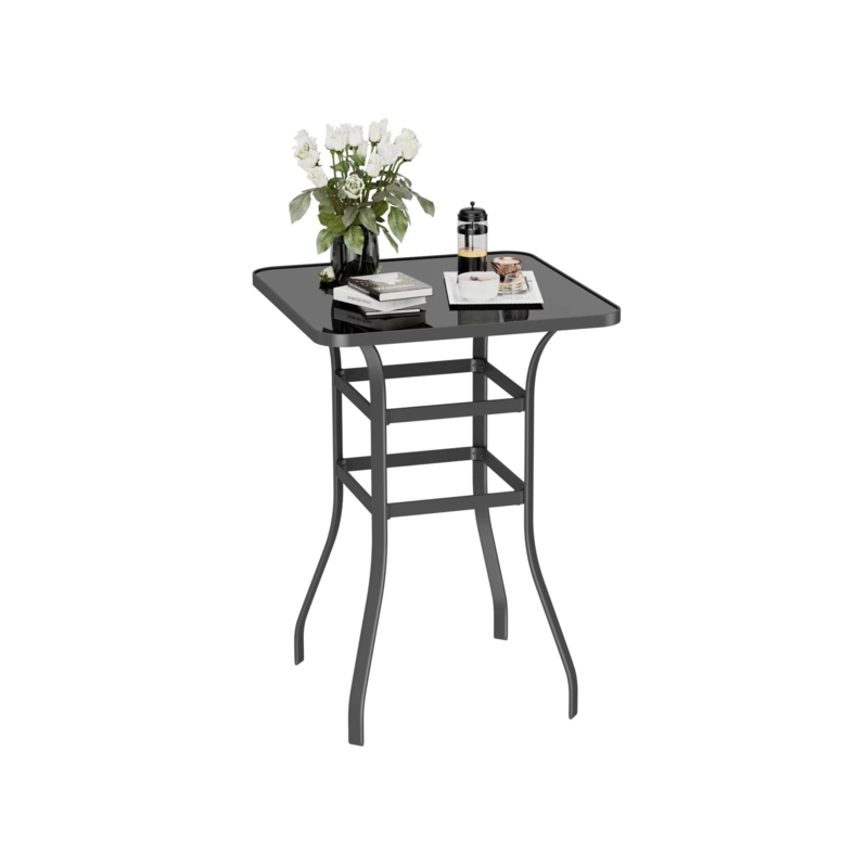 Modern Stainless Steel Patio Bar Table