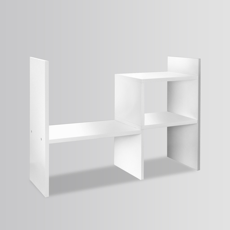 Chic Corner Desk with Shelves