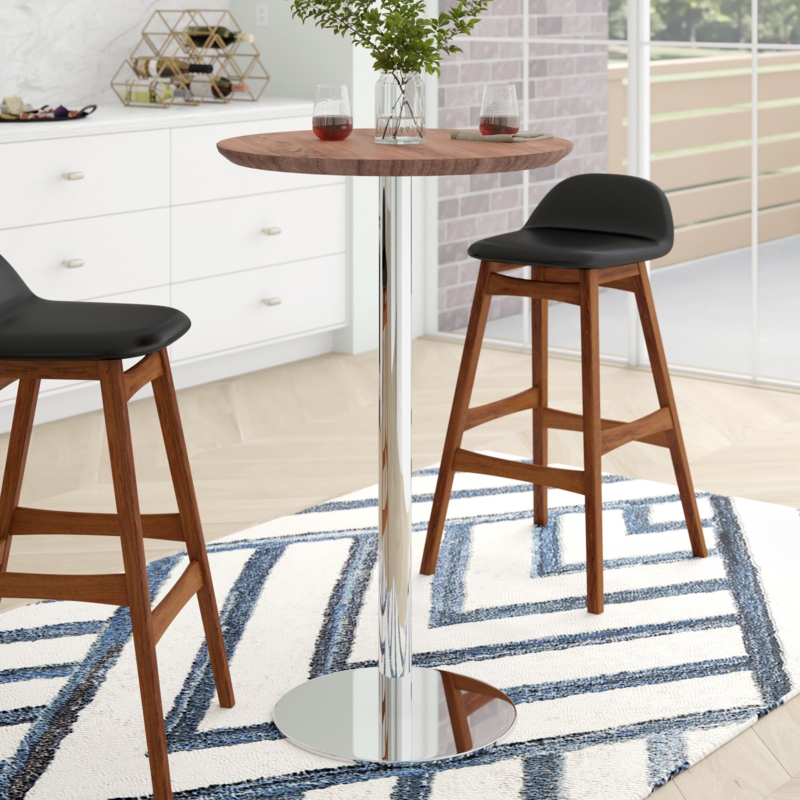 Mid-Century Round Pub Table