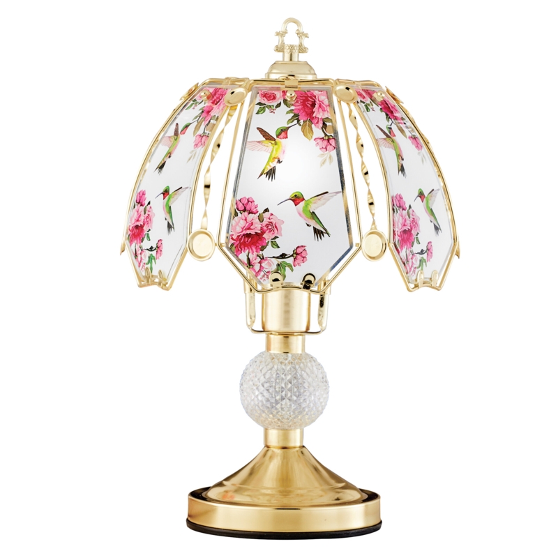 Floral Hummingbird Touch-Sensitive Lamp