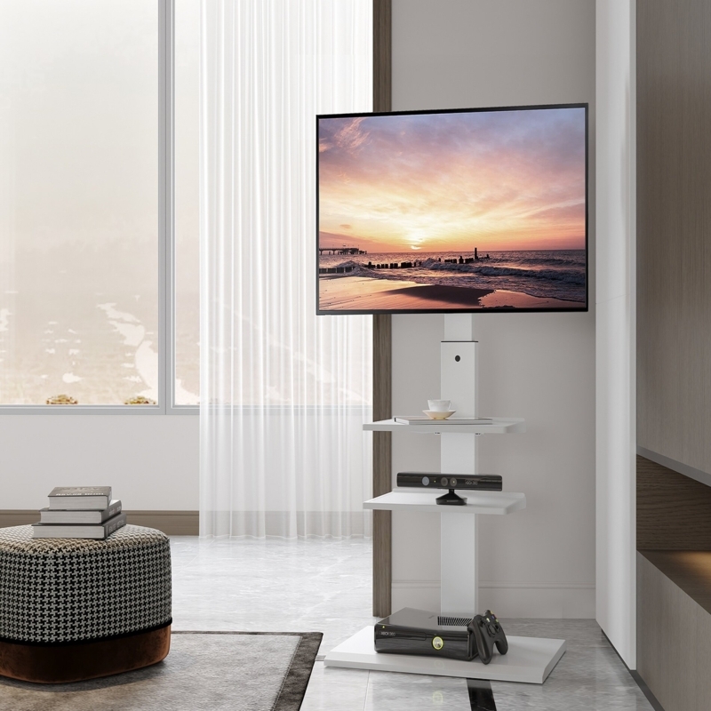 Adjustable TV Stand with Multiple VESA Sizes