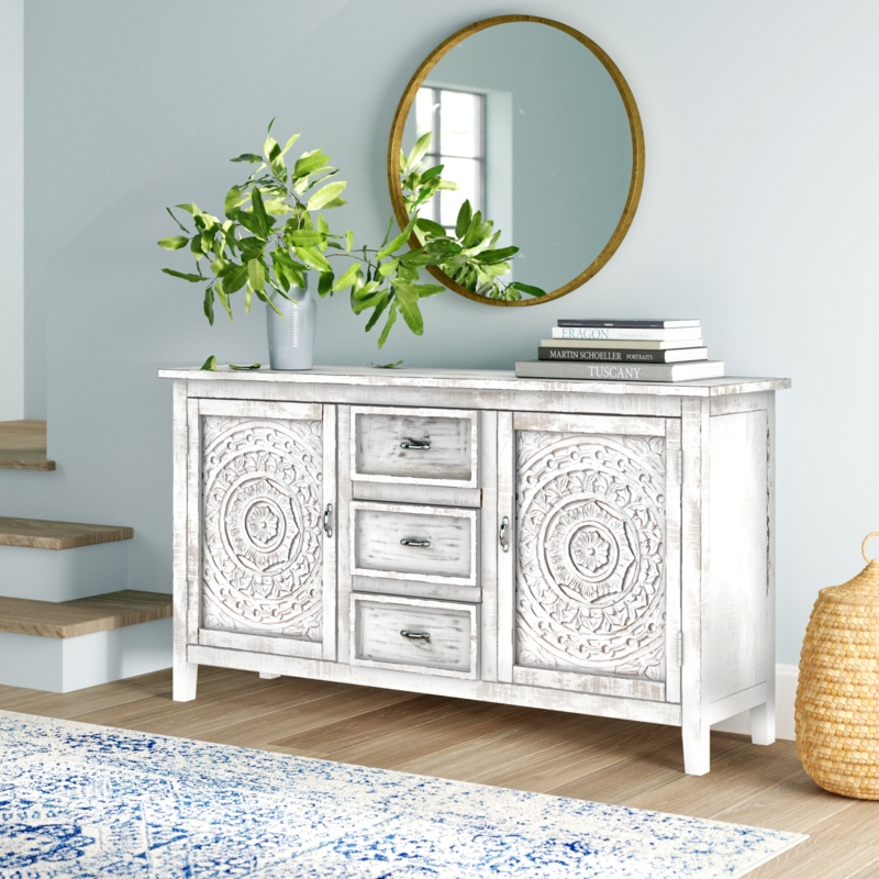 Stylish Mango Wood Sideboard Console Buffet