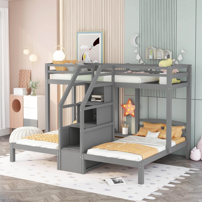 Triple Twin Bunk Bed