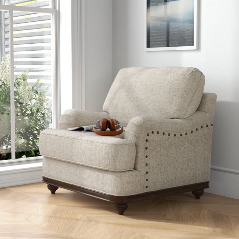 Classic Club Chair with Bun Feet