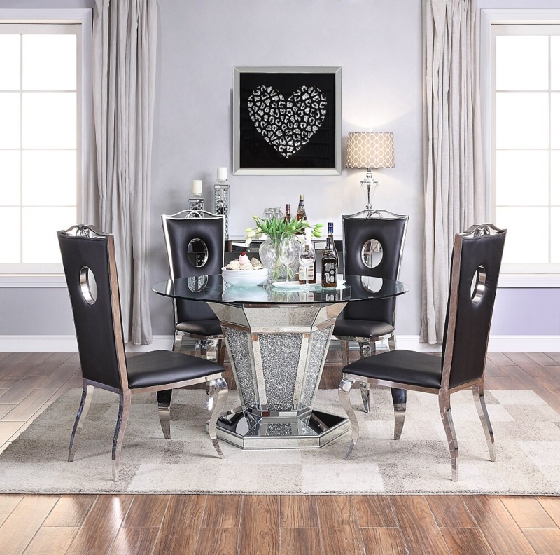 Contemporary Dining Table and Chair Set