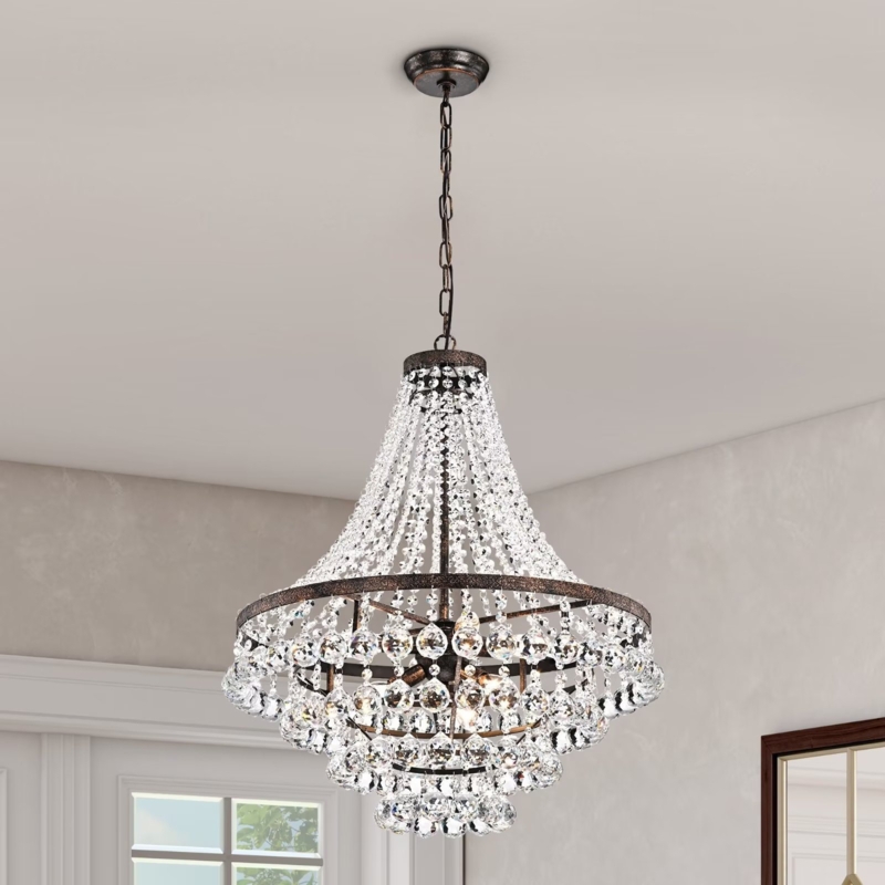 4-Light Antique Copper Chandelier