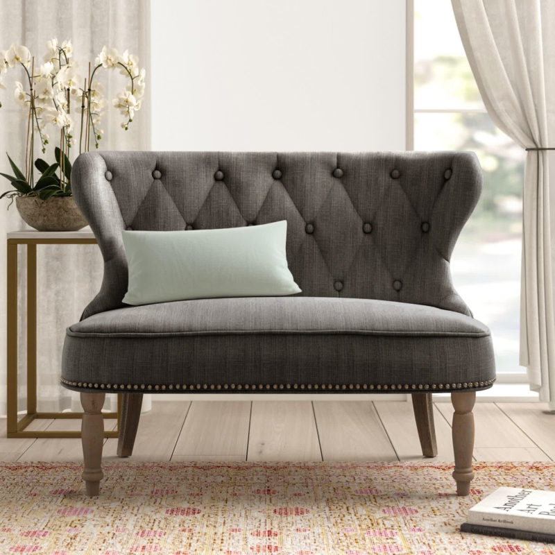 Cozy Upholstered Armless Loveseat