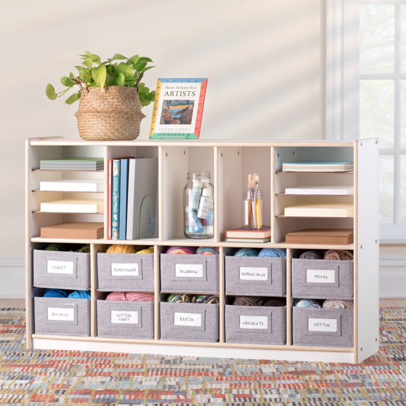 Shelves and 10 Bin Storage Unit