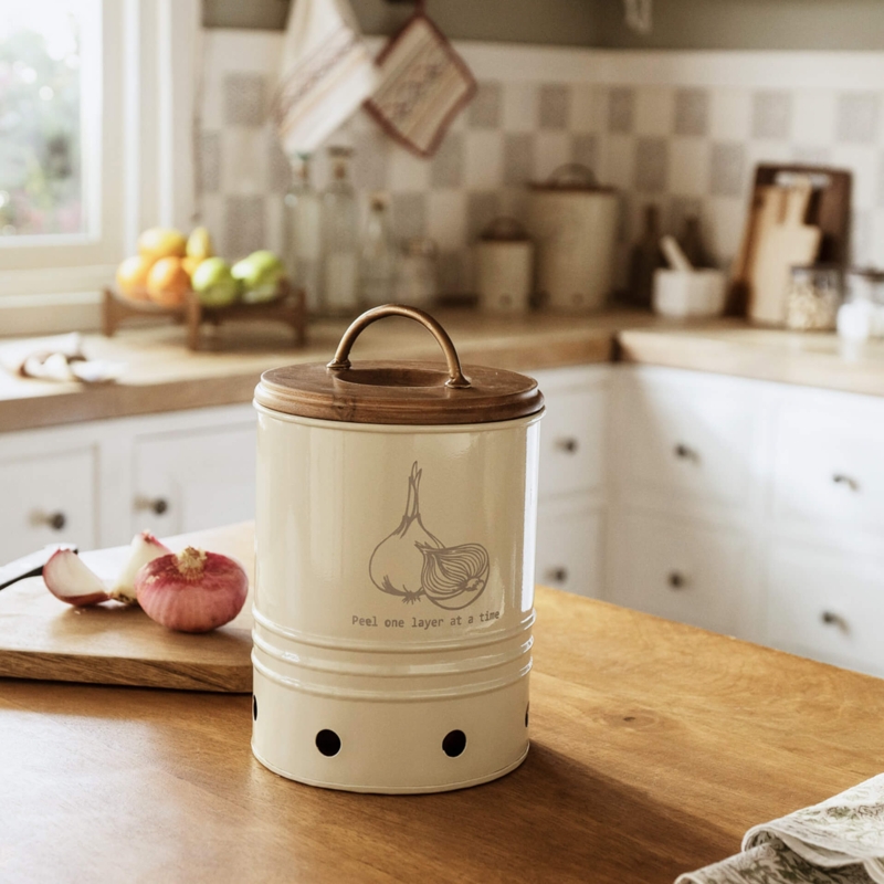Elegant Metal Canister for Storage