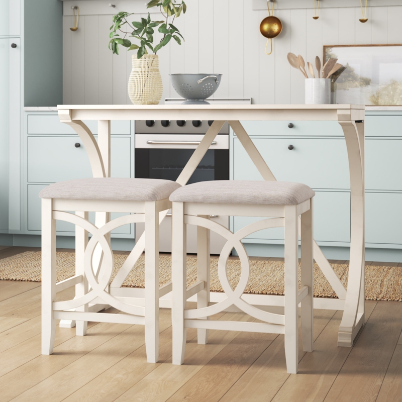 Elegant Sofa Table Set with Stools