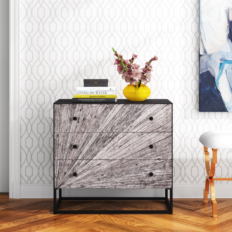 Glam 3 Drawer 30" W Dresser