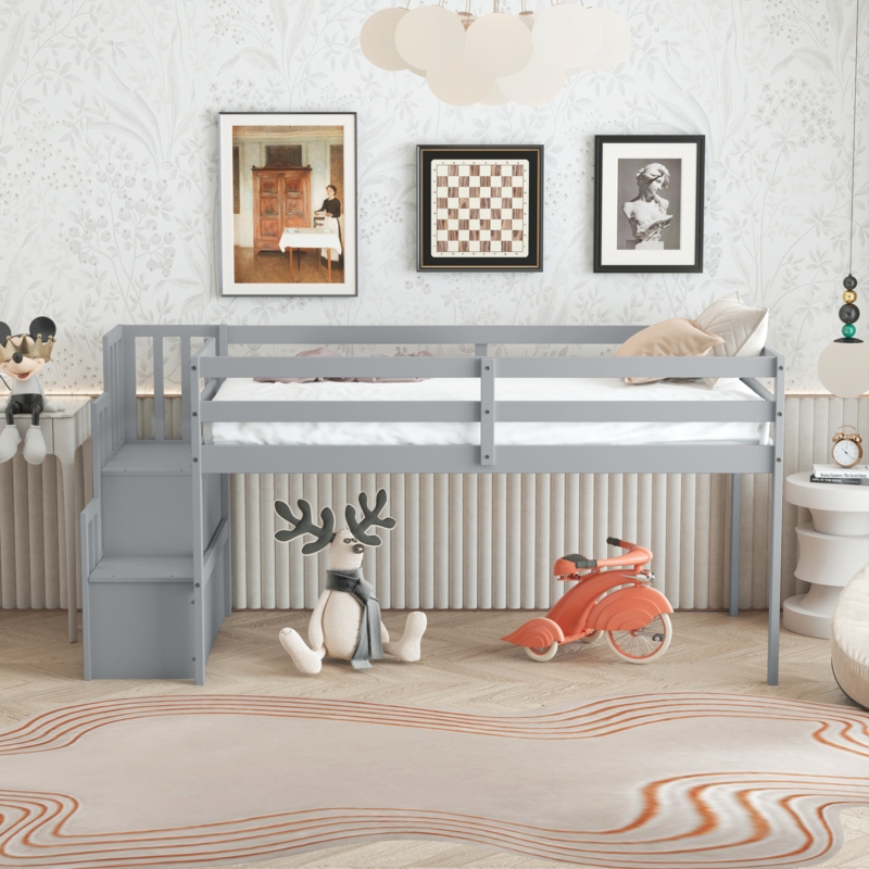 Quality Wooden Bunk Bed with Storage Steps