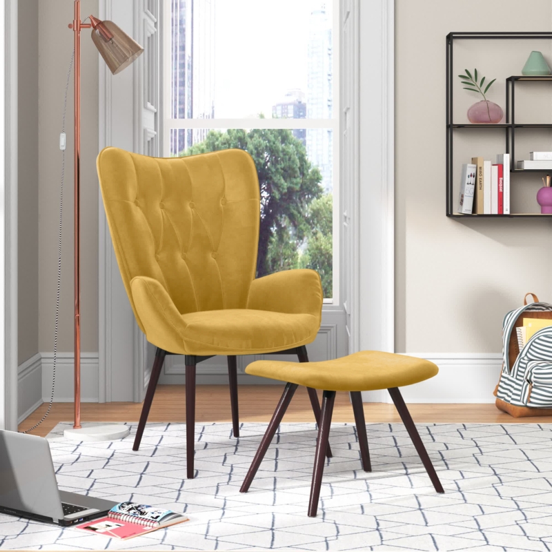 Tufted Mid-Century Armchair