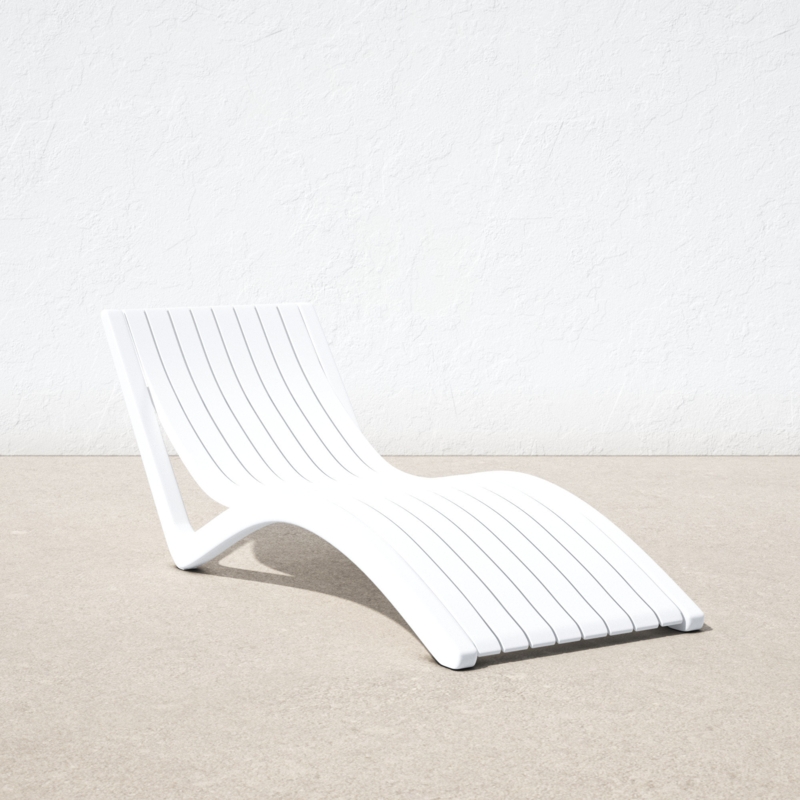 Slim Resin Chaise Lounge Chair