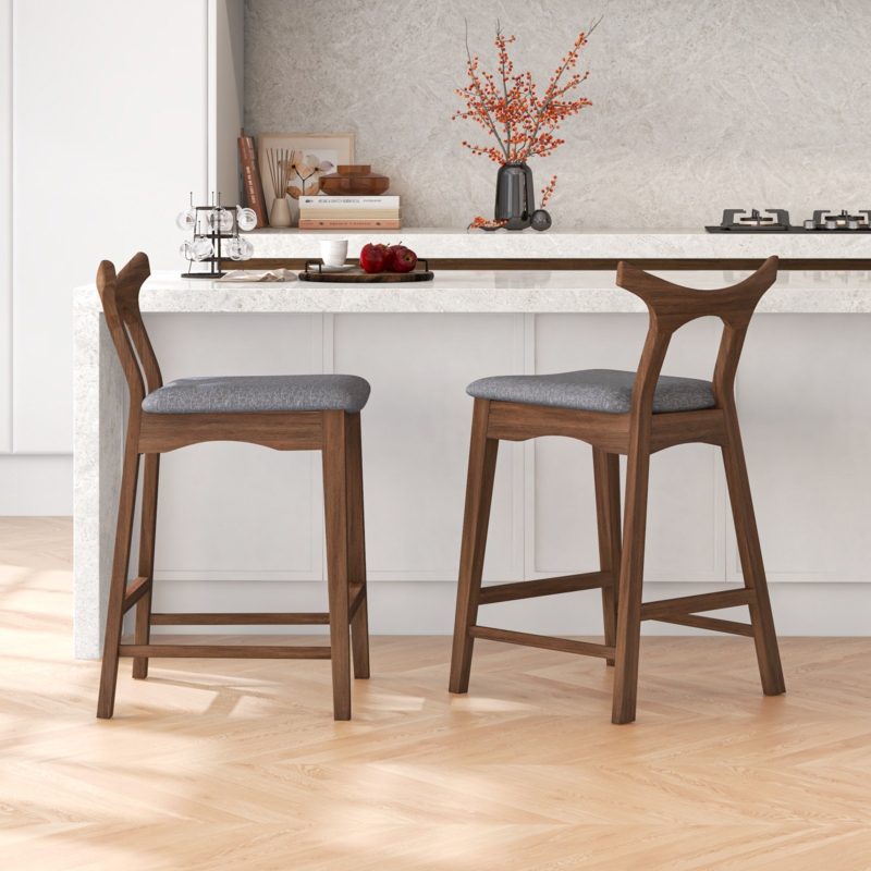 Upholstered Solid Wood Side Chairs