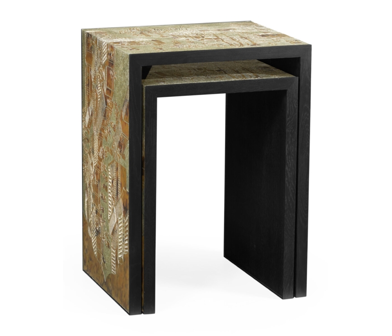 Ebonized French Modernist Chinoiserie Table