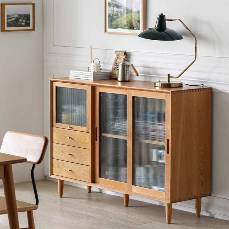 Cherry Wood Dining Side Cabinet