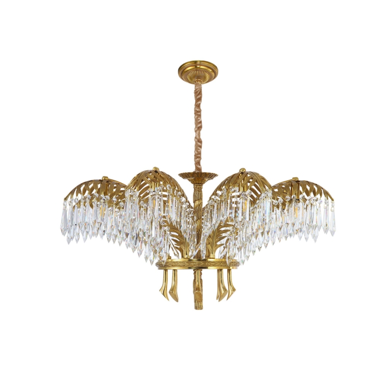 Art Deco Style Palm Branch Chandelier