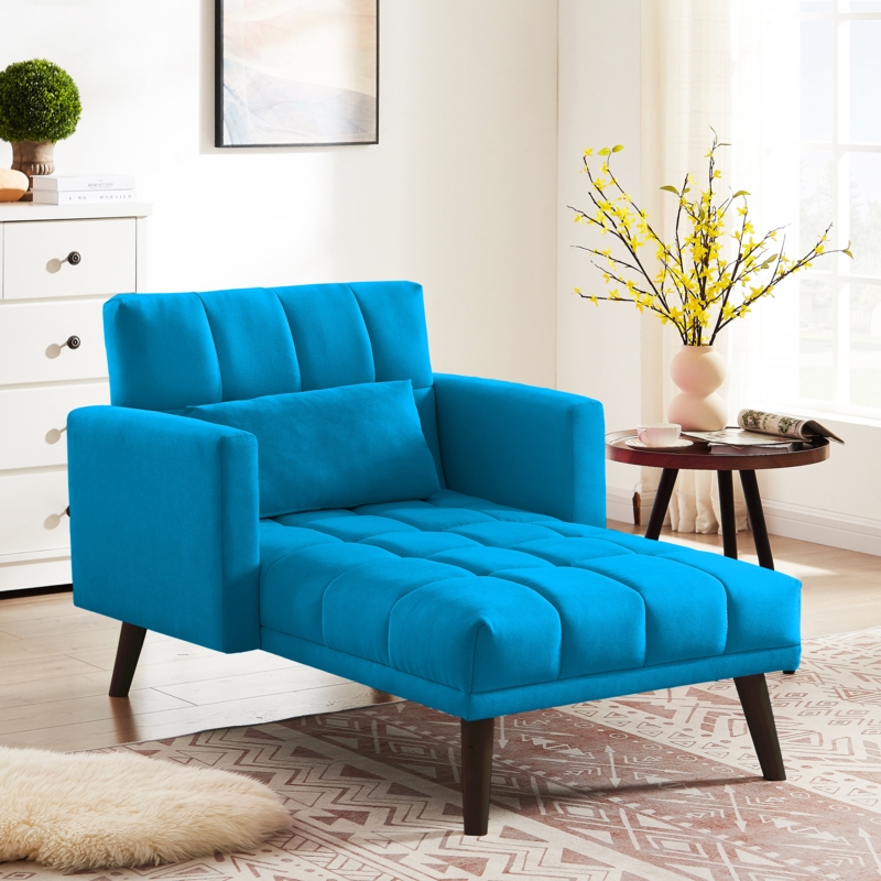 Tufted Chaise Lounge Chair Sofa Bed