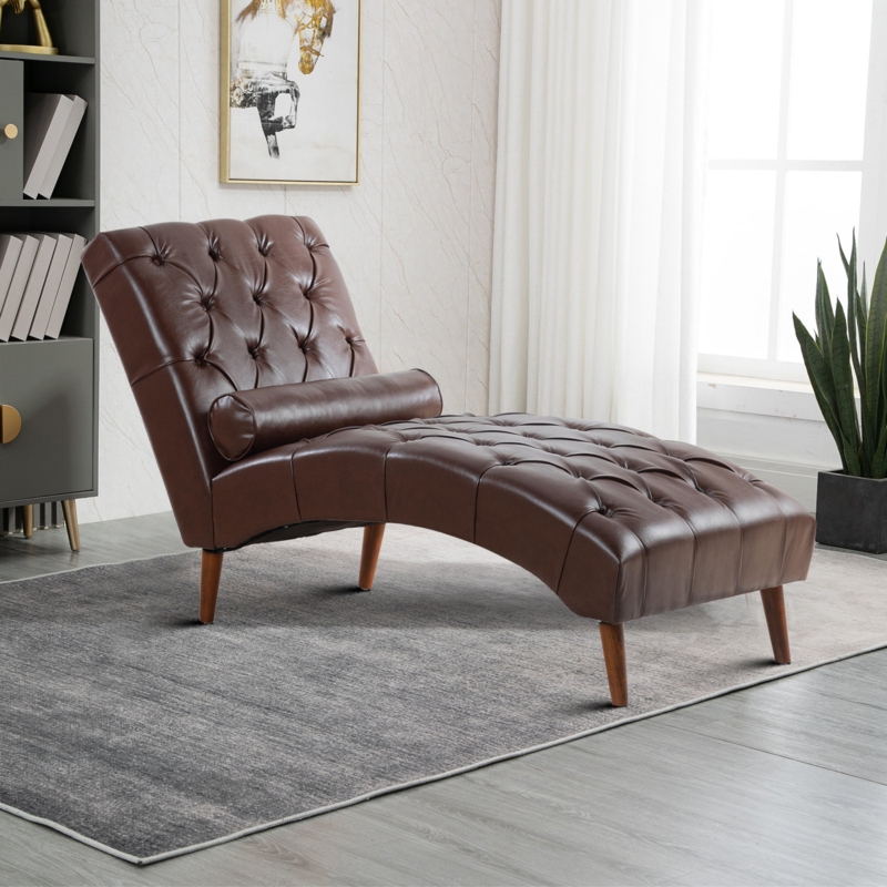 High-Density Foam Chaise with Built-In Spring