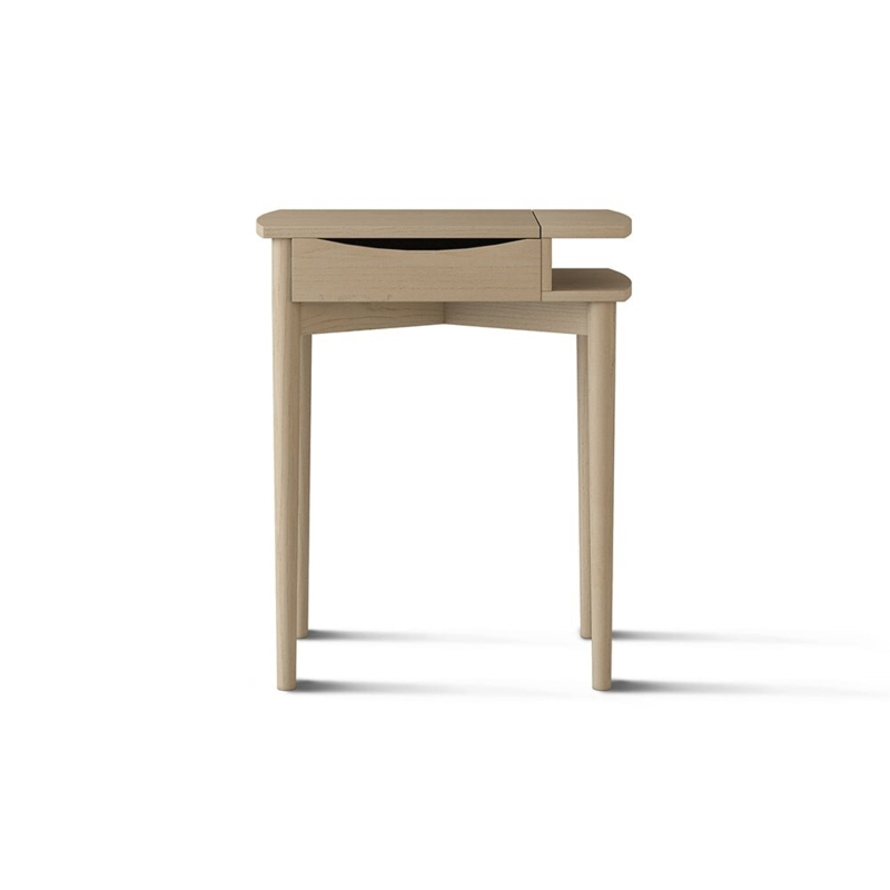 Compact Vanity with Circular Mirror
