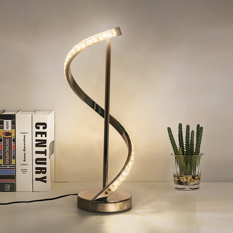 Spiral Table Lamp with Minimalist Design