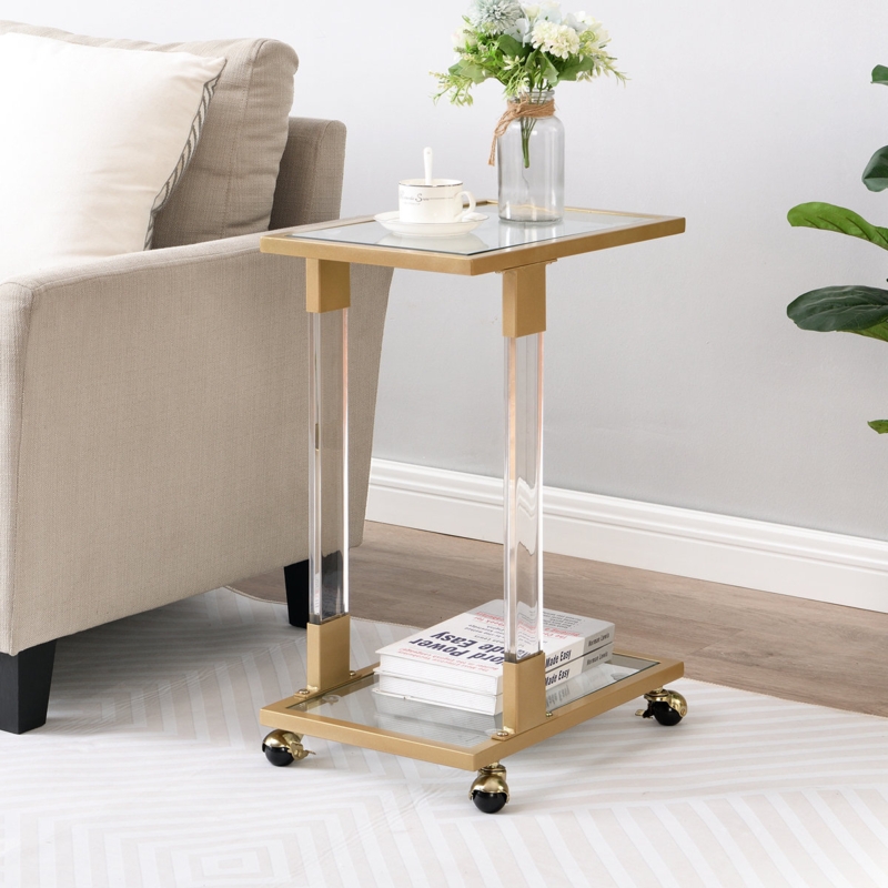 Industrial Dining Table with Built-in Shelves
