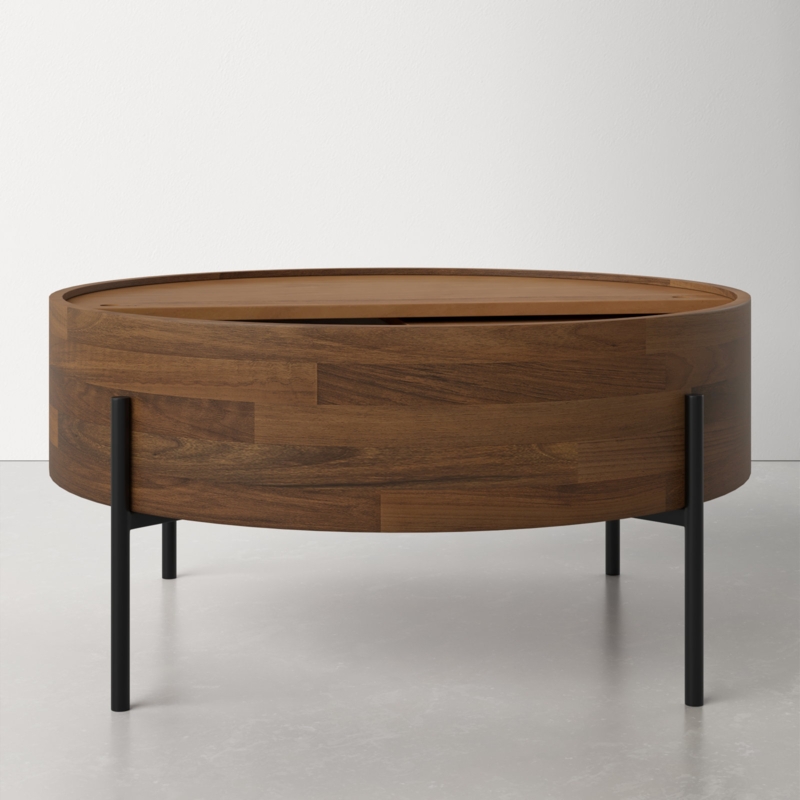 Walnut Coffee Table with Hidden Storage