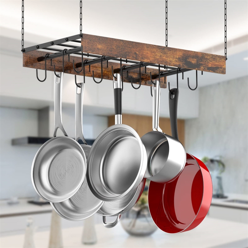 Detachable Pot Rack with Heavy-Duty Hooks