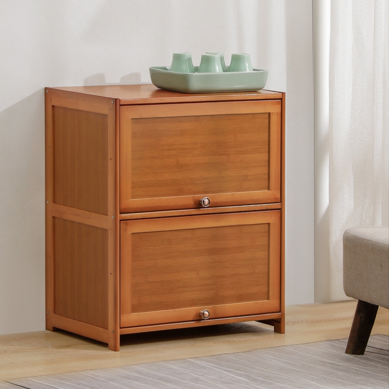Bamboo Stand Shelf with Drawers