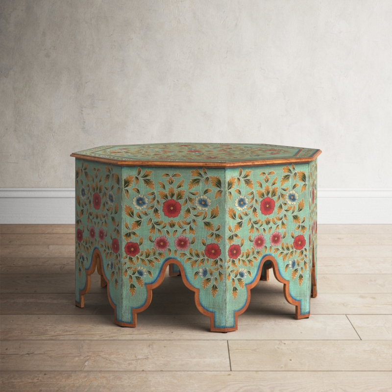 Hand-Painted Bohemian Chic Coffee Table