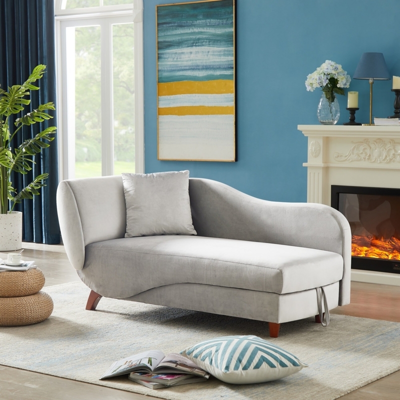 Petite Glam Chaise with Storage