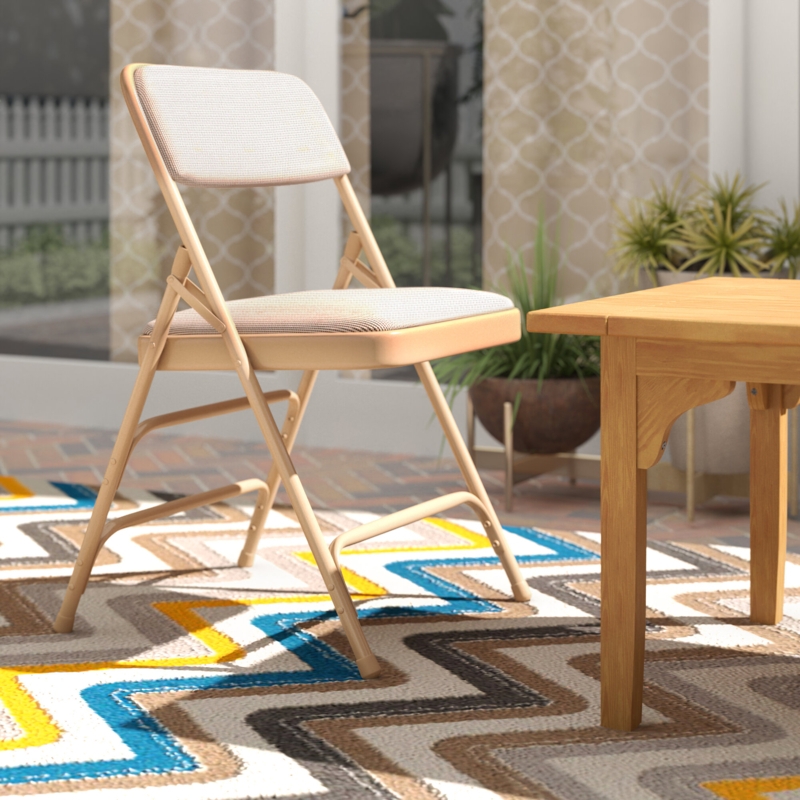 Fabric Upholstered Folding Chair with Padding