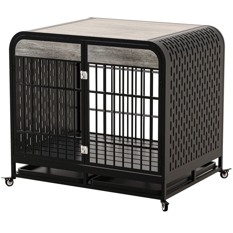 Heavy-Duty Dog Crate with Wide Top Surface