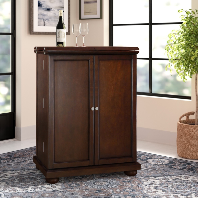 Expandable Bar Cabinet with Storage