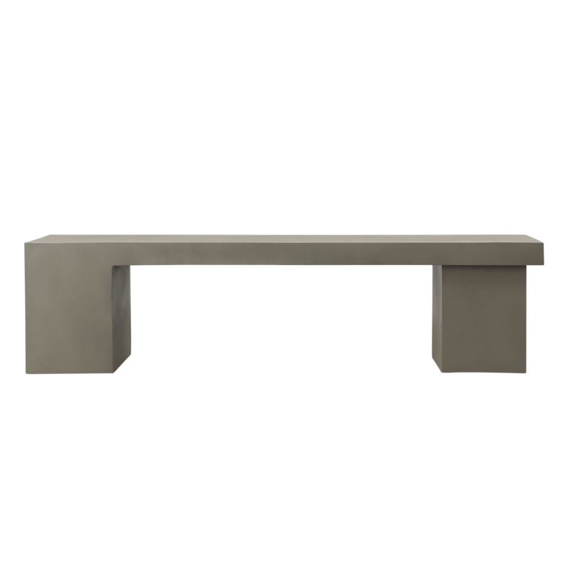 Concrete Outdoor Bench in Sleek Gray