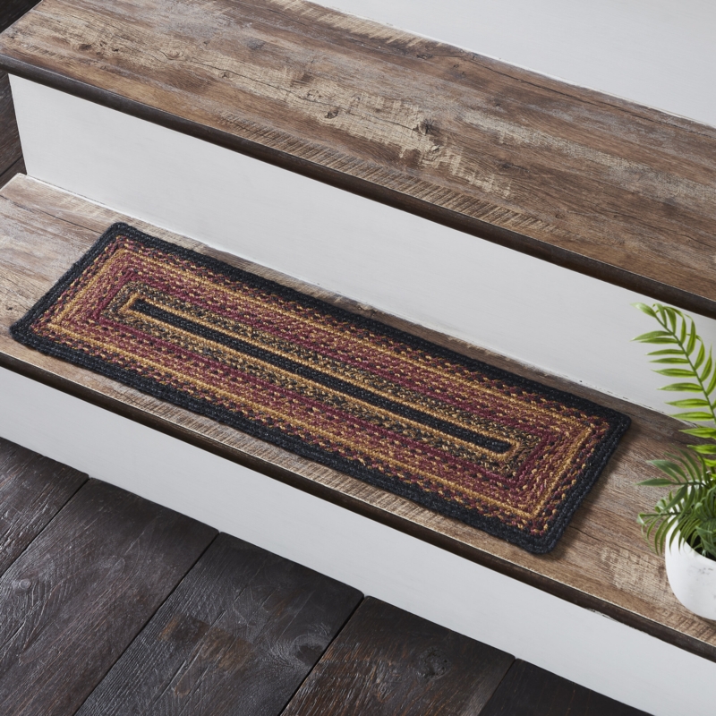 Jute Stair Tread with Primitive Design